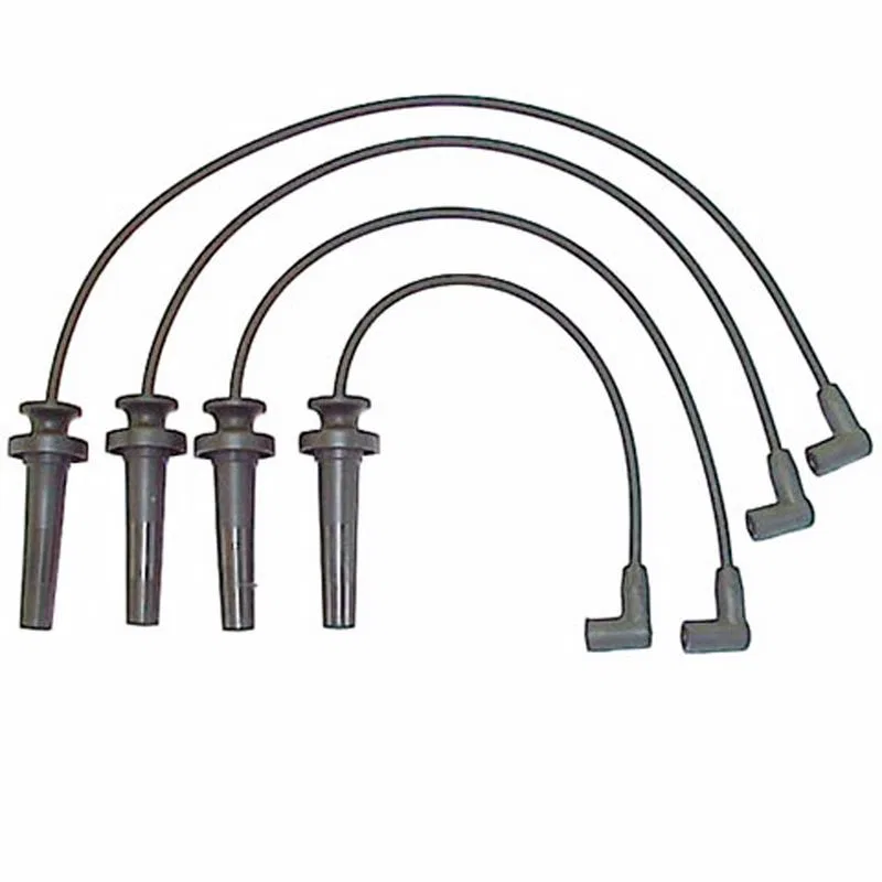 671-4042 – DENSO Spark Plug Wire Set, OE-Replacement Black 7 Millimeter Wire Outside Diameter Silicone Jacket 180 Deg...